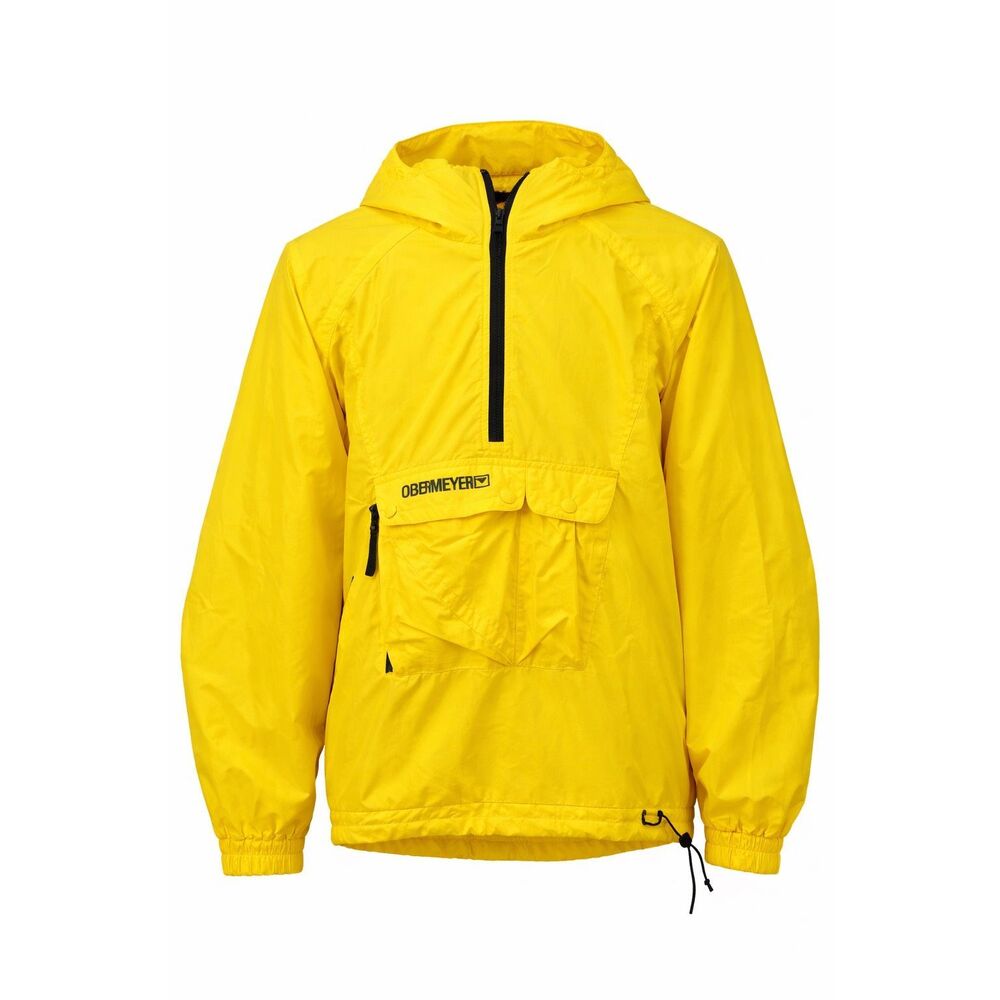 Vintage Obermeyer Yellow Waterproof Pullover Windbreaker Men's Medium